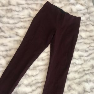 Maroon skinny dress pants
